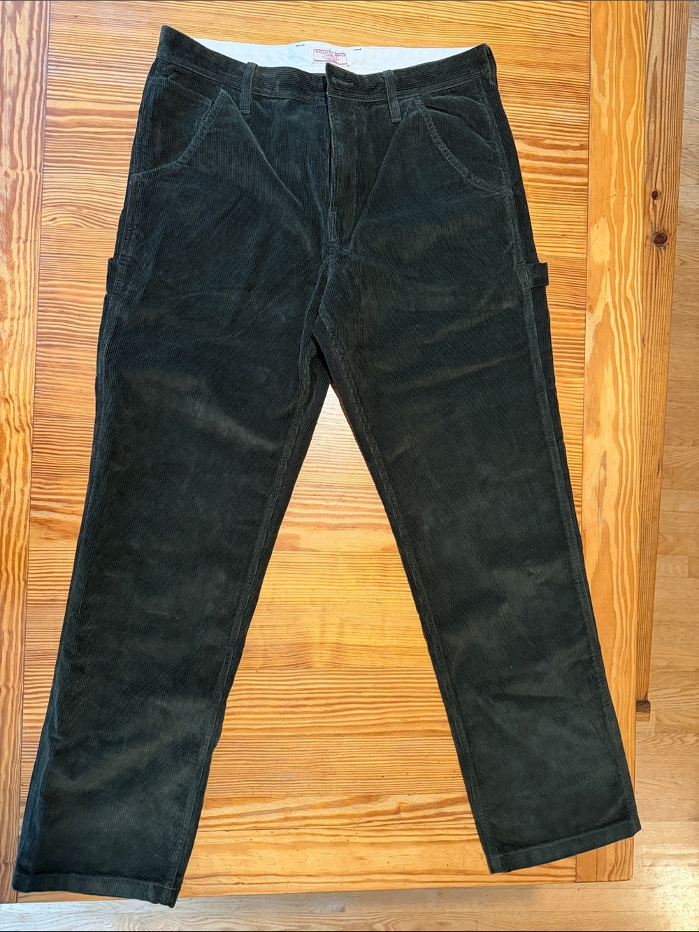 Men's Corduroy Work Pants in Dark Green